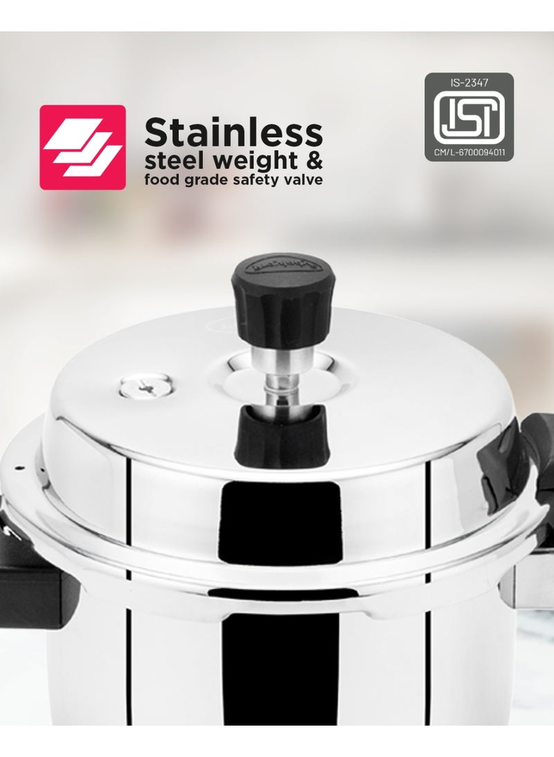 DELCASA 3Liters Stainless Steel Pressure Cooker silver - Image 5